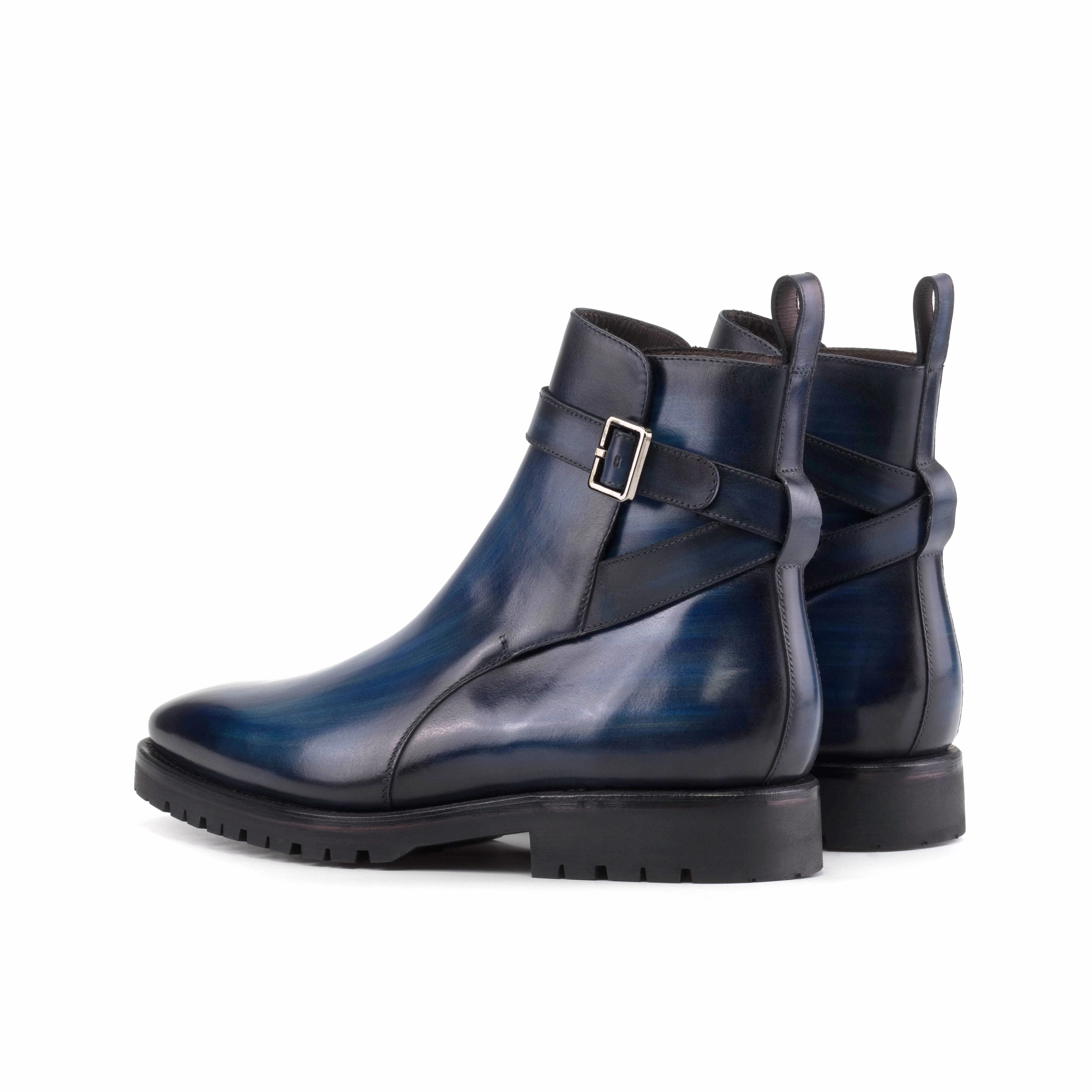 Cushioned heel Outdoor Protection Denim Blue Patina Jodhpur Boots