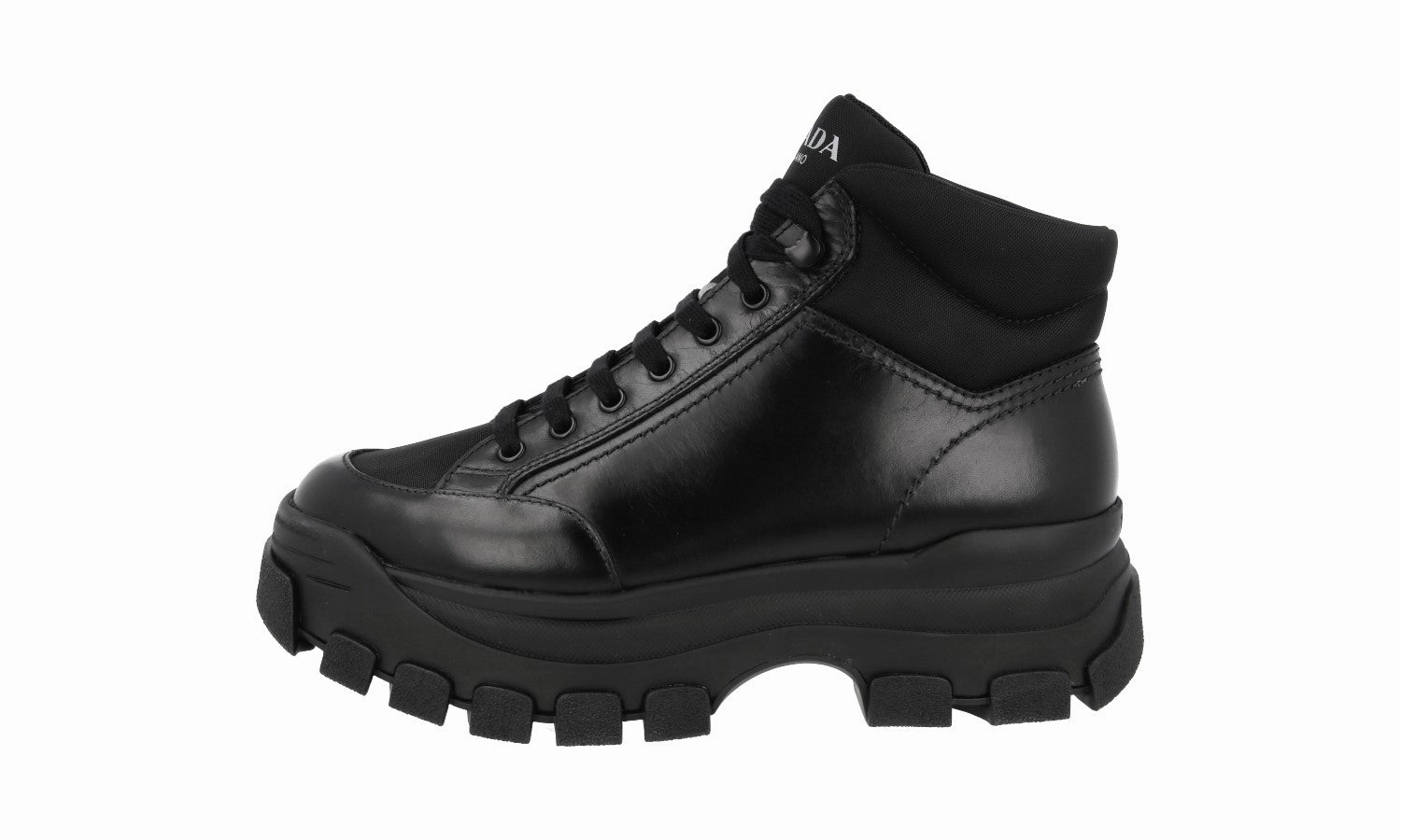 Comfy Fit Timeless Style Prada Men's Black Leather Half-Boot 2TG155