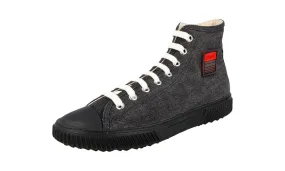 Light Movement Prada Men's Black Stratus High-Top Sneaker 4T3218