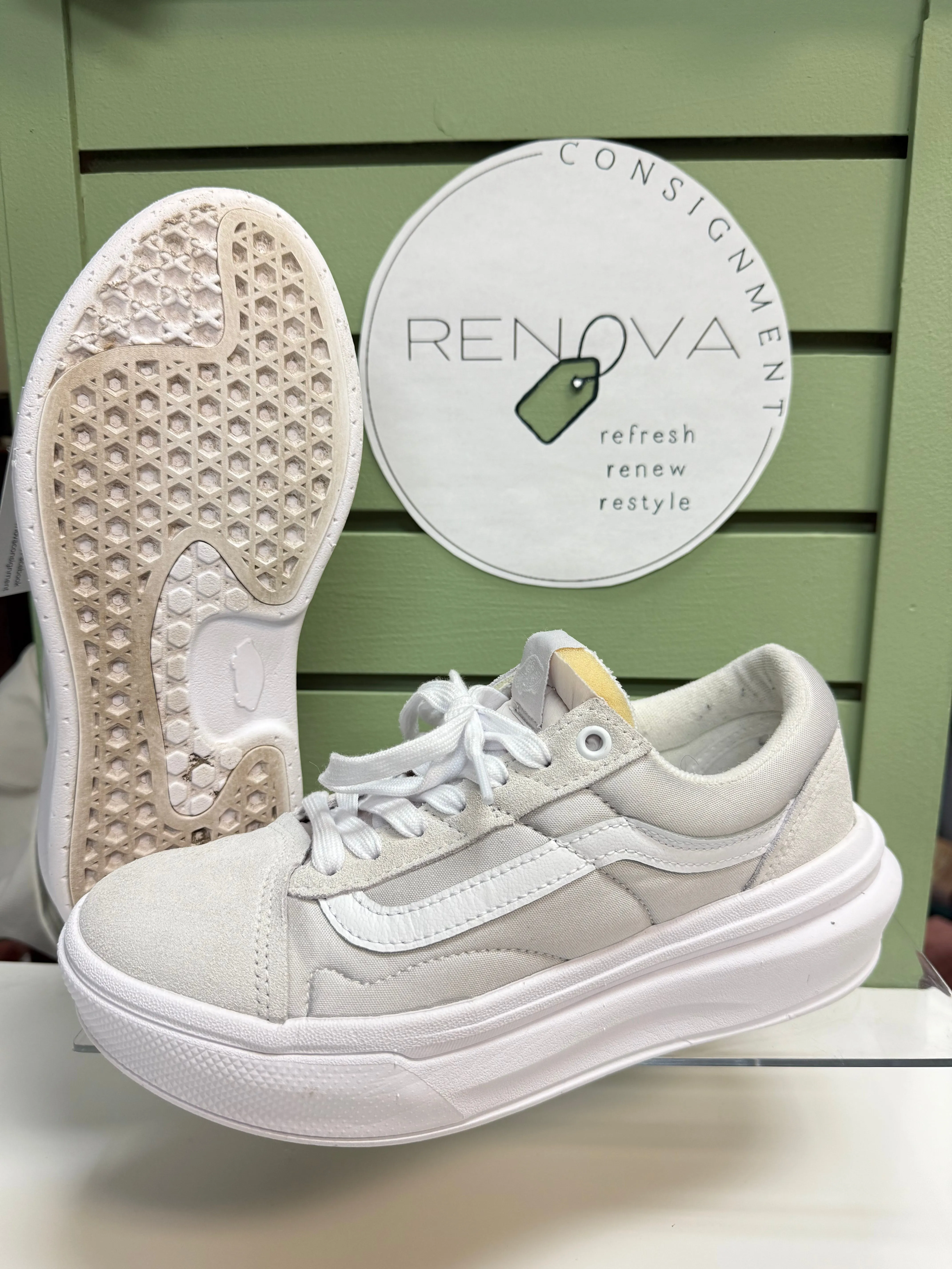 Vans Old Skool CC Platform Sneakers (Womens 8.5) non - slip shoe characteristic lateral - support - stability shoes