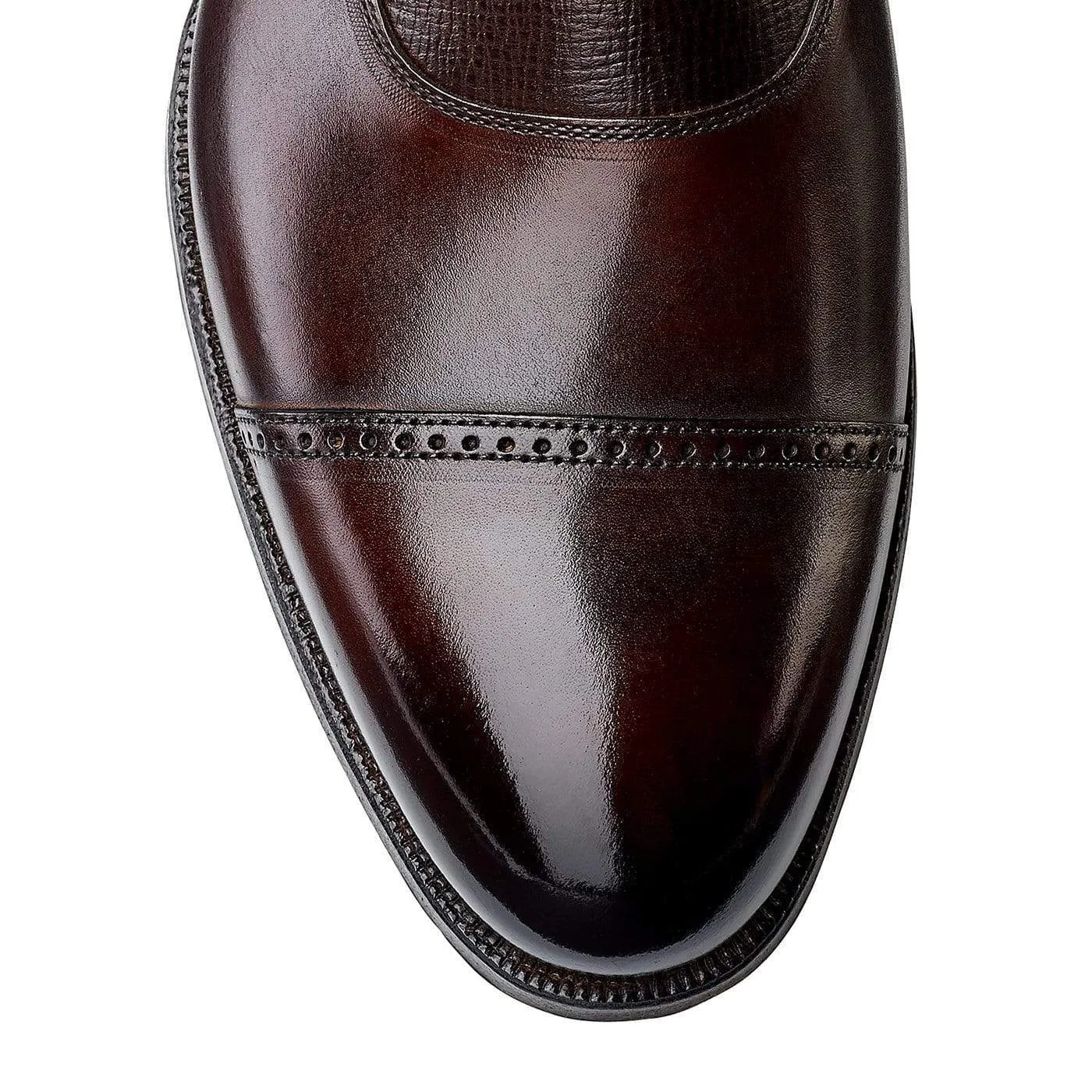 Magee Dark Brown Antique Calf & Dark Brown Willow Grain Matte Trim Reinforced heel
