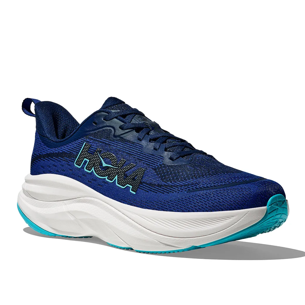 Foot Hugging Mens Hoka Skyflow in Midnight Blue/ Night Sky
