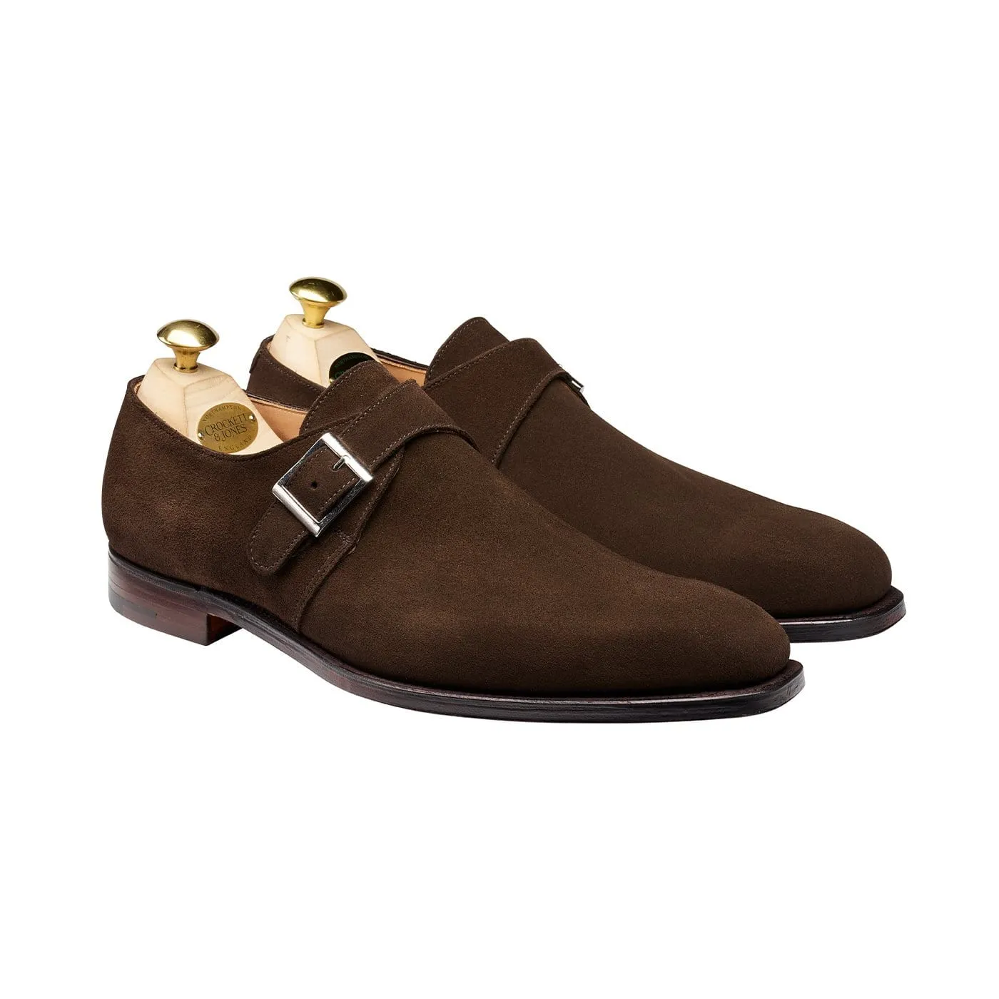 Monkton Dark Brown Calf Suede Elegant Appeal
