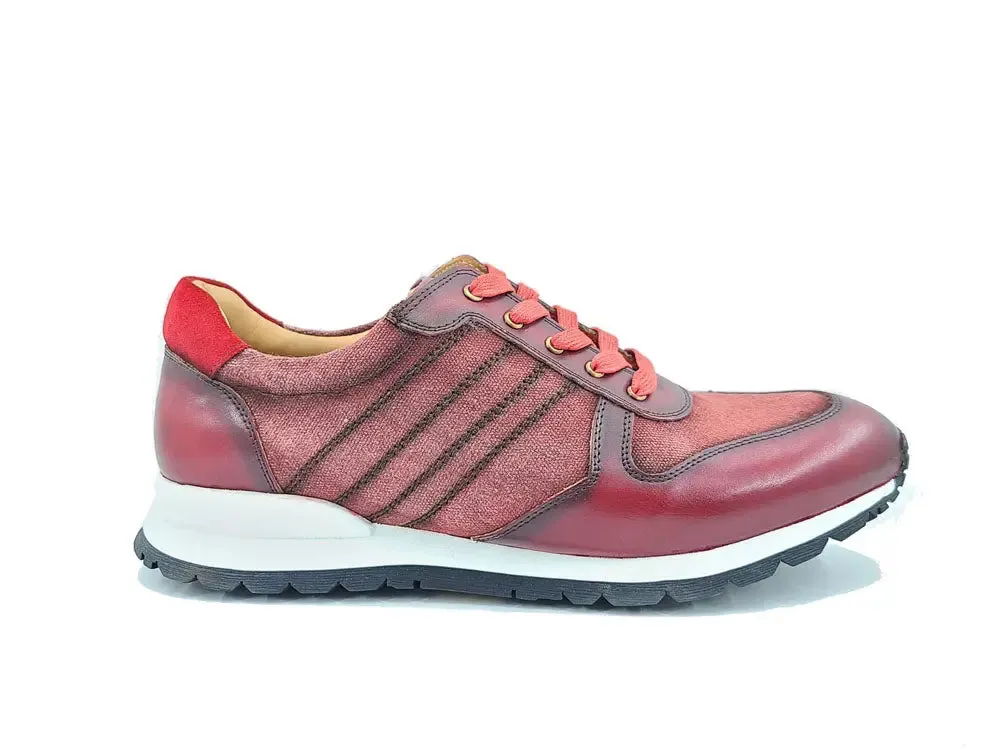 Fashion Sneaker en cuir de veau avec incrustation de toile Affordable All-Day Wear