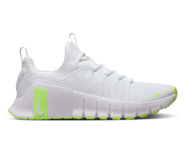 Men??s Nike Free Metcon 6 (White/Volt) Breathable Design