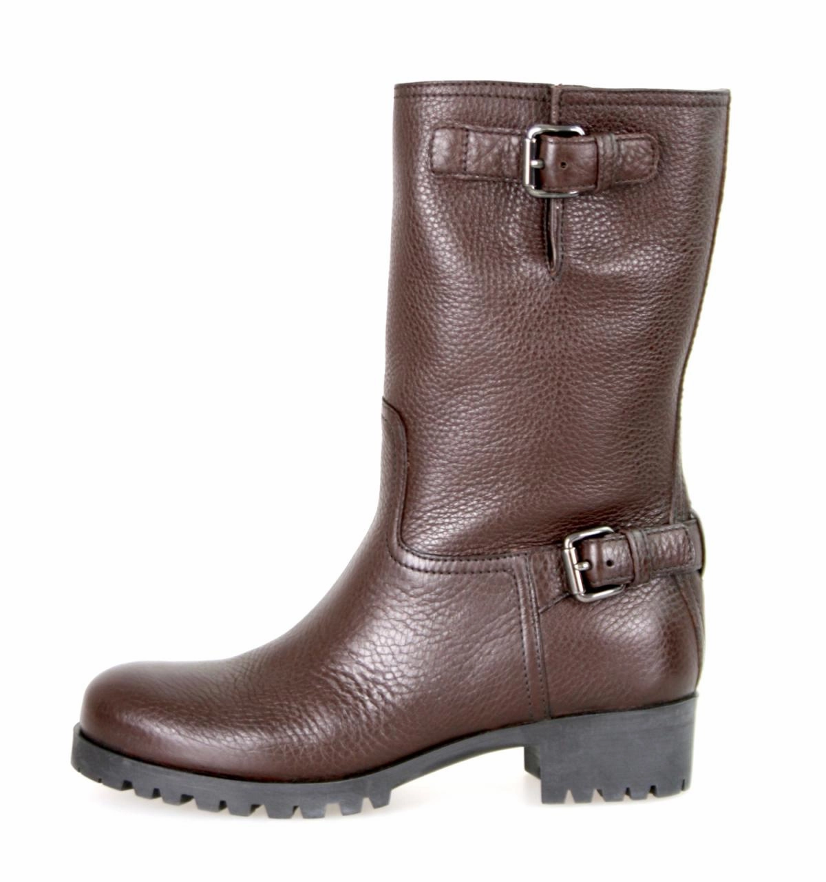 Active Movement Square Toe Prada Women's Brown Leather Half-Boot 3U5785