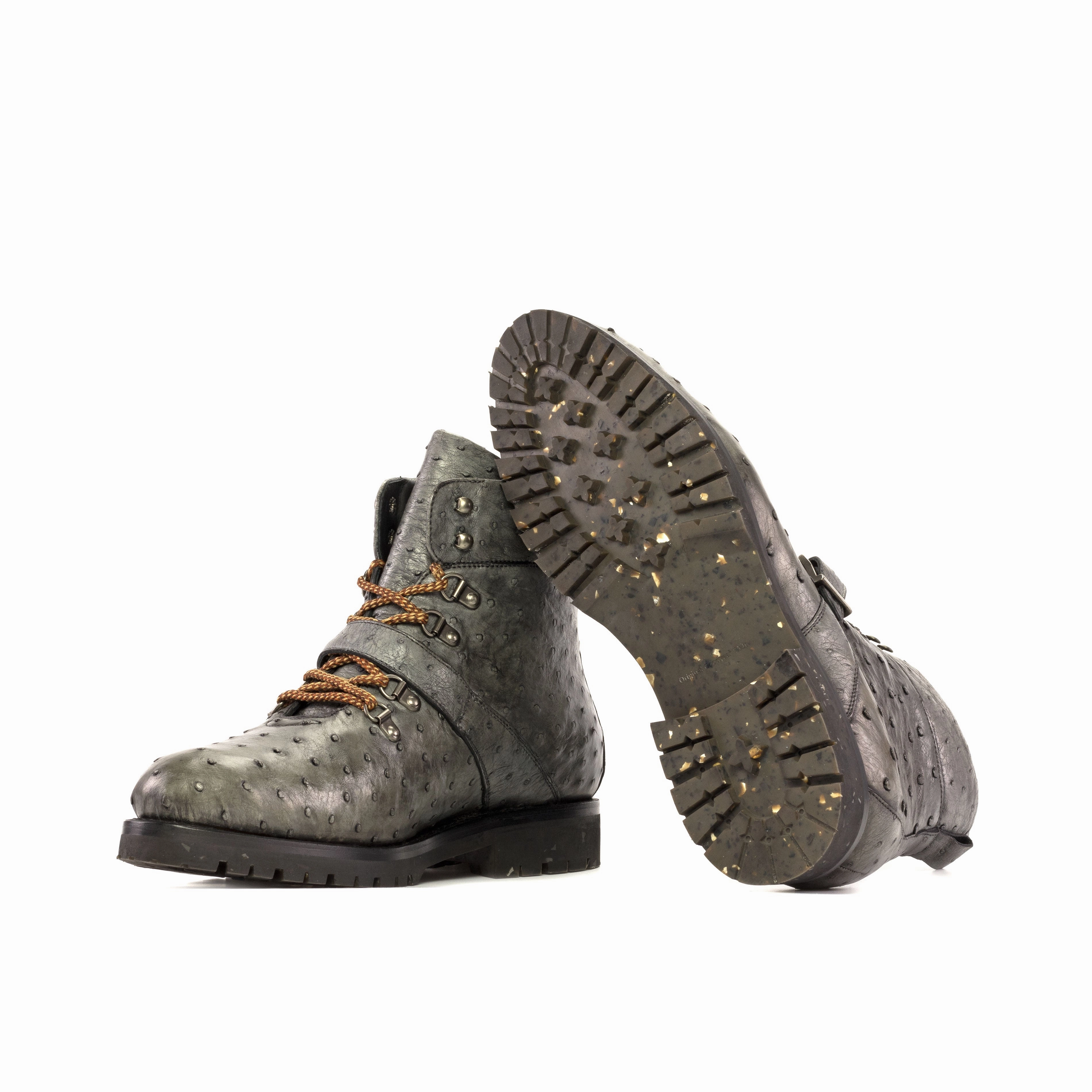 Grey Ostrich Hiking Boots Heavy Duty