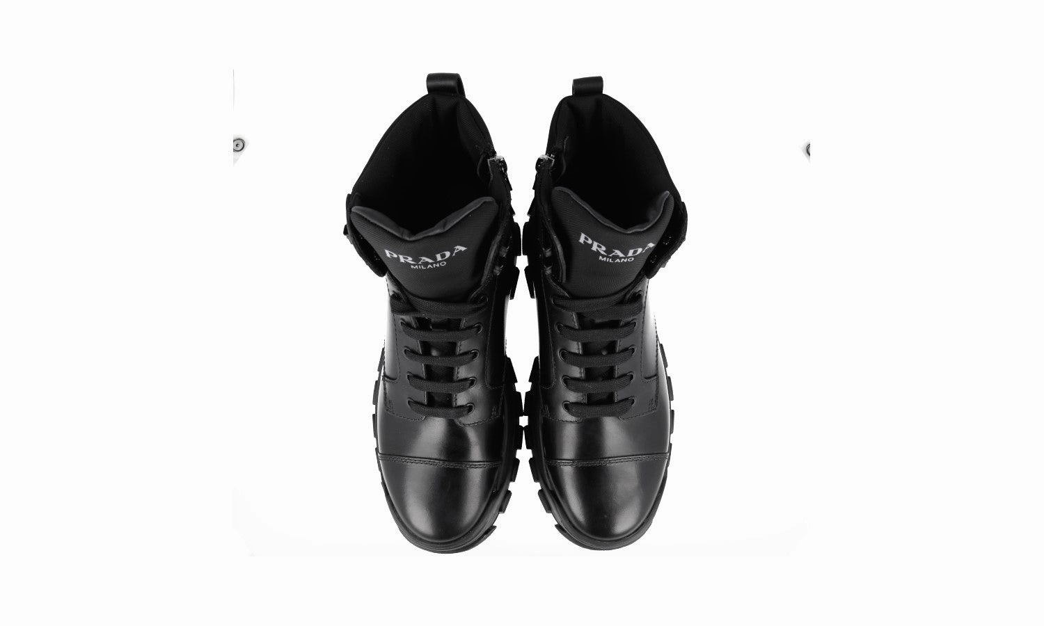 Prada Men's Black Leather Half-Boot 2TG156 Trendy Wardrobe