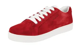 Prada Women's Red Leather District Avenue Sneaker 1E535L City Runner