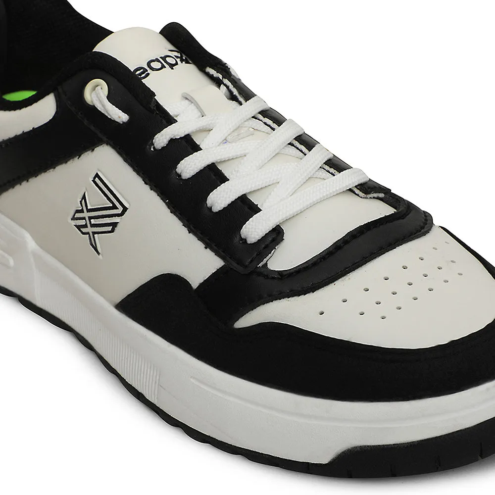 Leap7x Black Casual Lacing Sneakers For Men AMAZER-10E By Liberty circular track running gear Quiet