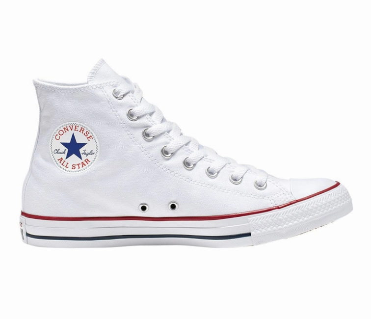 Men's Converse Chuck Taylor High Tops (White/Red/Blue) outdoor - friendly running shoes