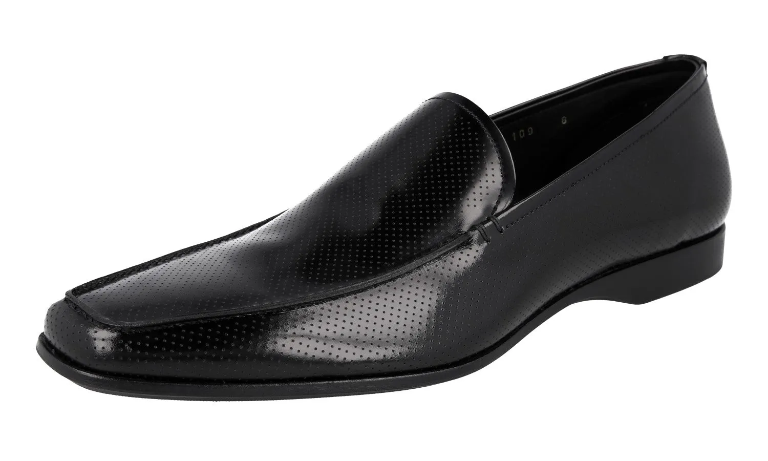 Style Expression Prada Men's Black Leather Loafers 2DC109