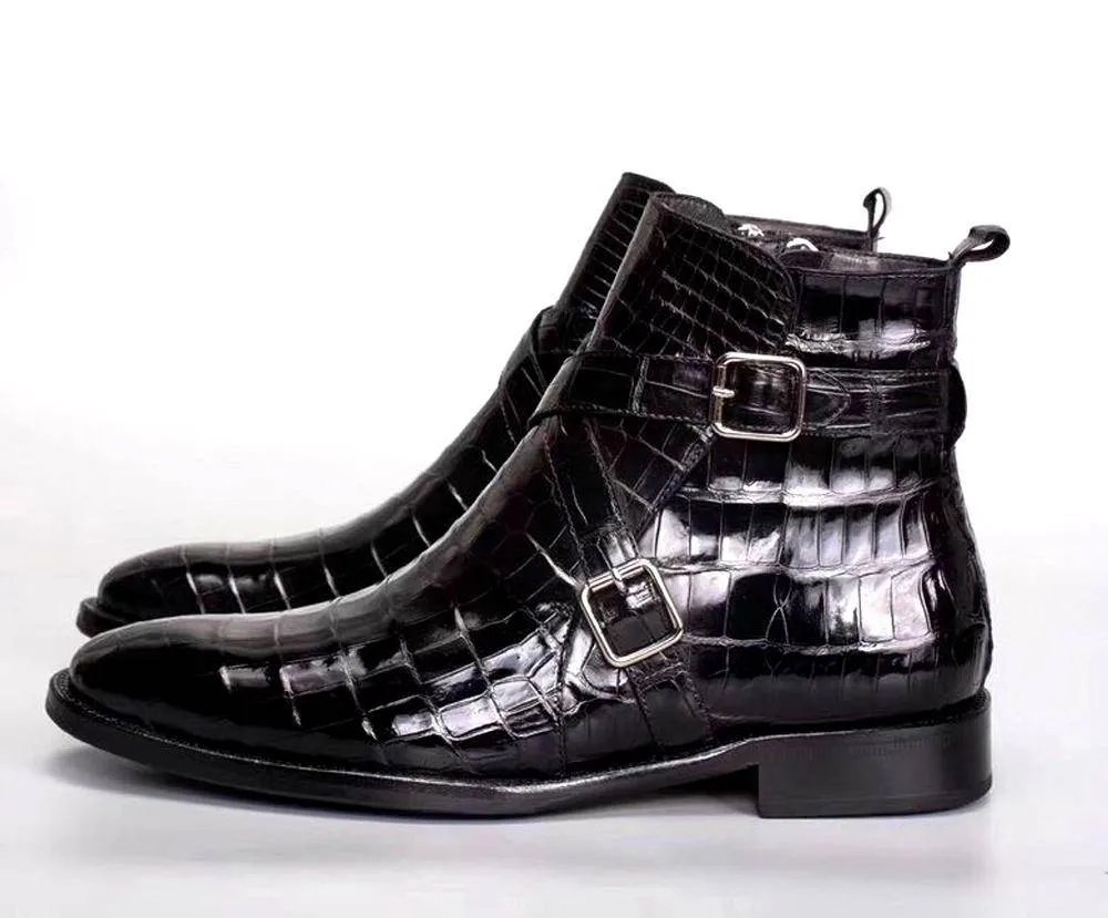 Crocodile Shoes Crocodile Leather  Boots Hike Path