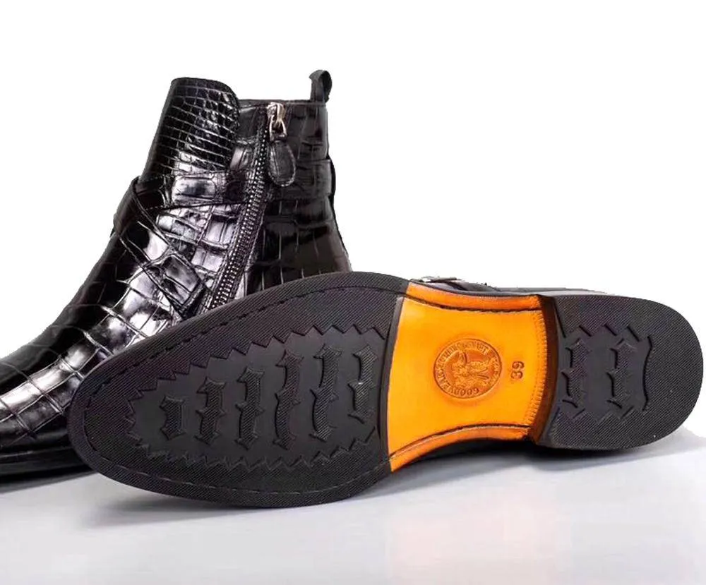 Crocodile Shoes Crocodile Leather  Boots Herb Glow