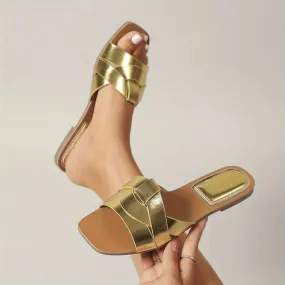 Seasonal Footwear Mitch Square Toe Flat Sandals