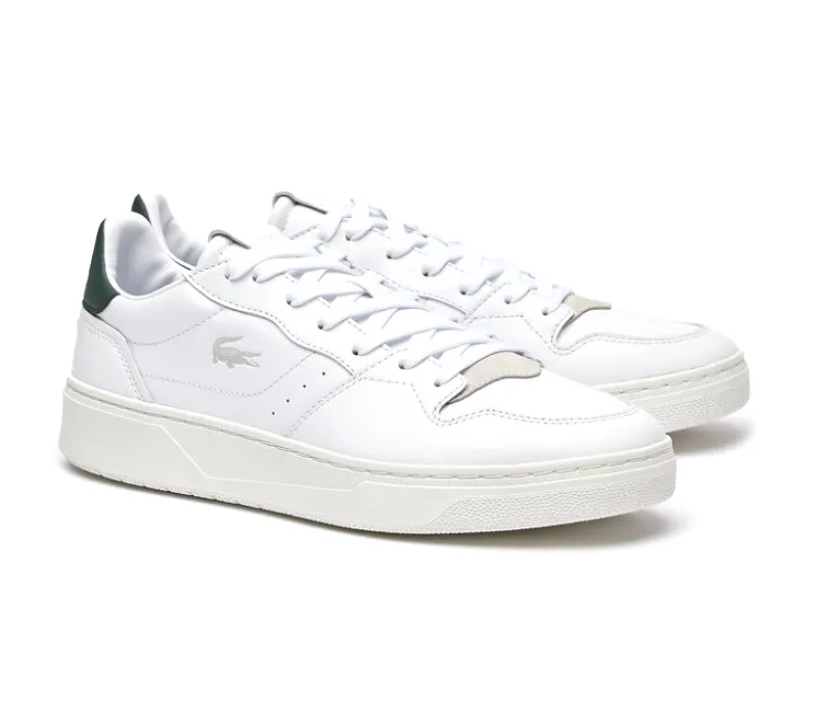 Men's Lacoste Court-Lisse 222 1 (White/Dark Green) Male Ergonomic Build