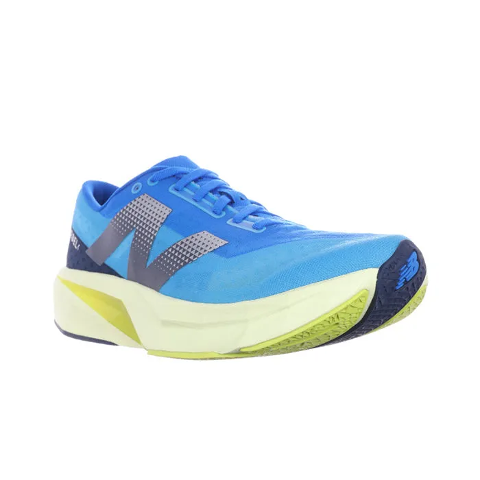 Pace Maker Zero Break In Mens New Balance FuelCell Rebelv4 in Spice Blue/Limelight/Blue Oasis