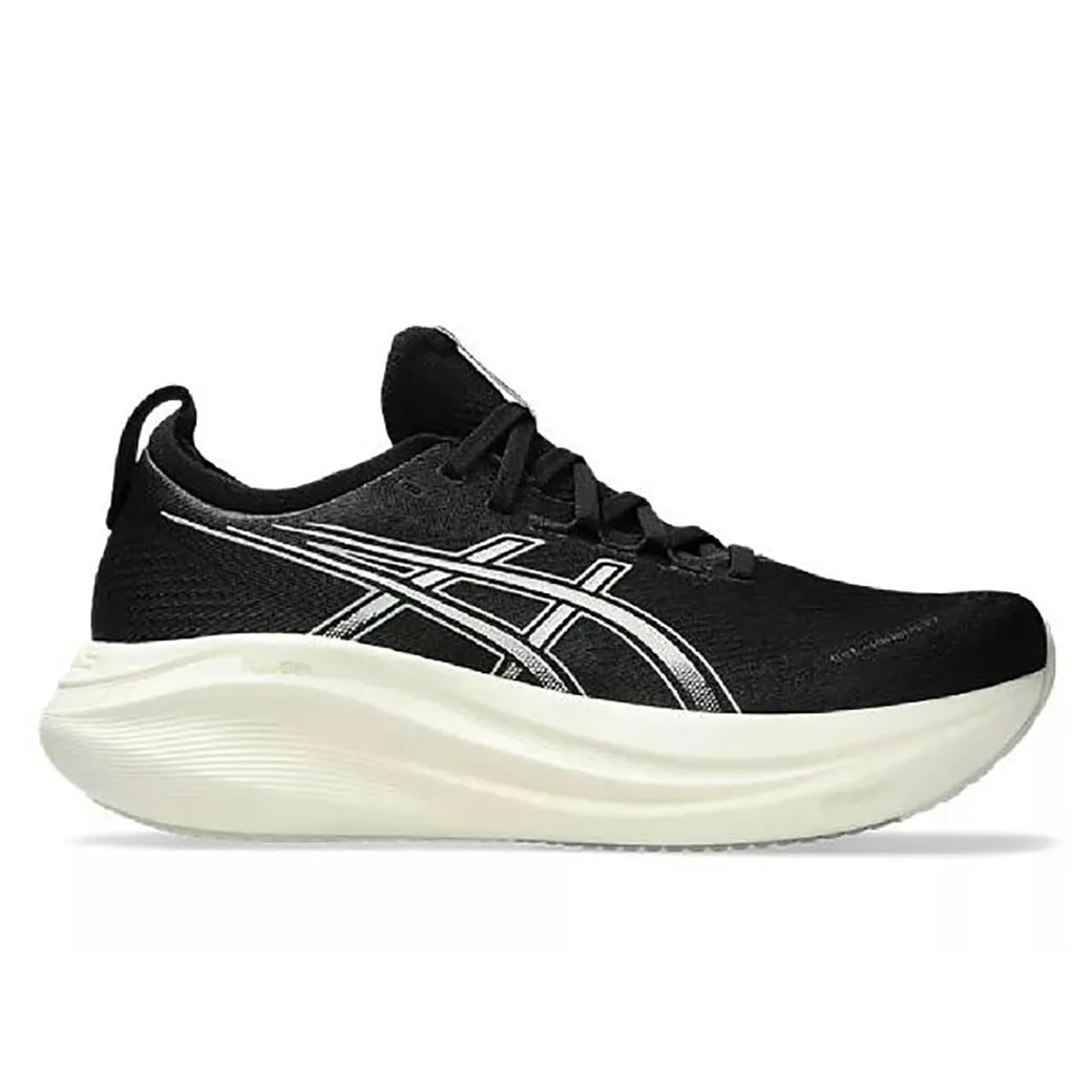 Mens Asics Gel-Nimbus 27 in Black/Lake Grey Breathable TPU Mesh Lining