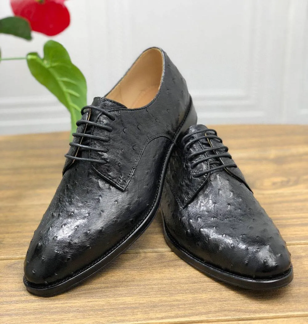 Ventilated Crocodile Shoes Ostrich Leather Shoes