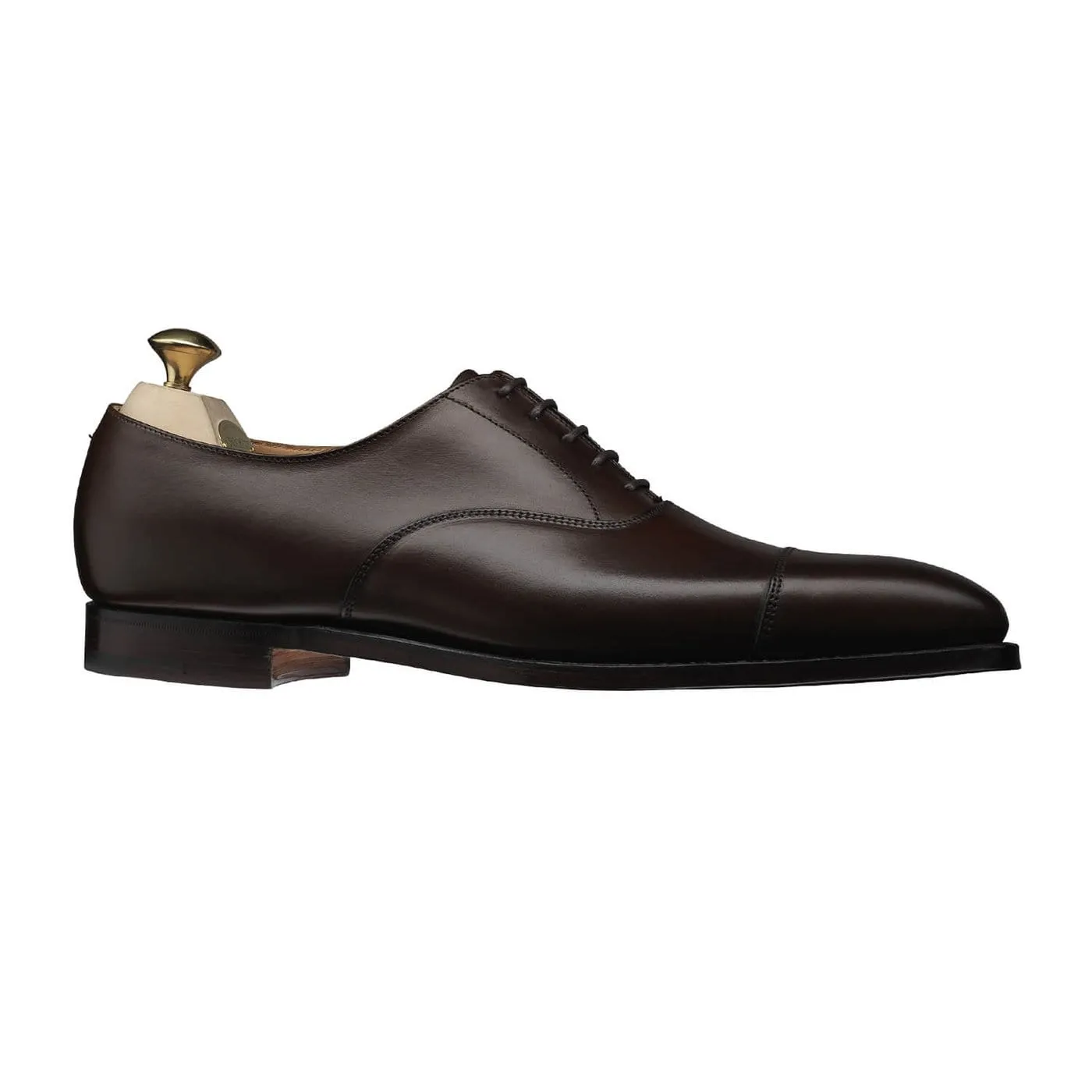 Hallam Dark Brown Burnished Calf structured look