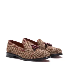 Versatile Choice Everyday Cushioning Brown Tweed Tassel Loafer