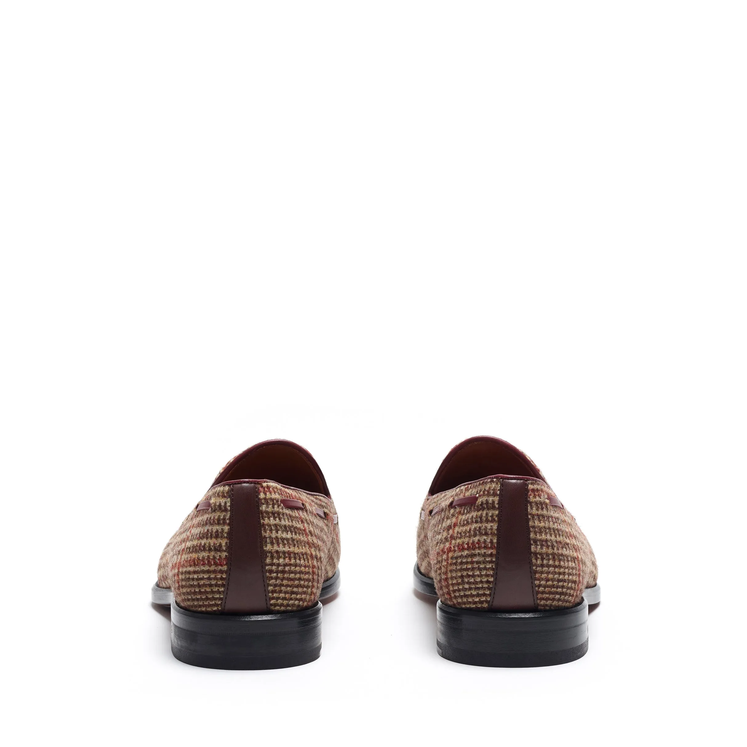 Brown Tweed Tassel Loafer Relax Motion Minimal Design