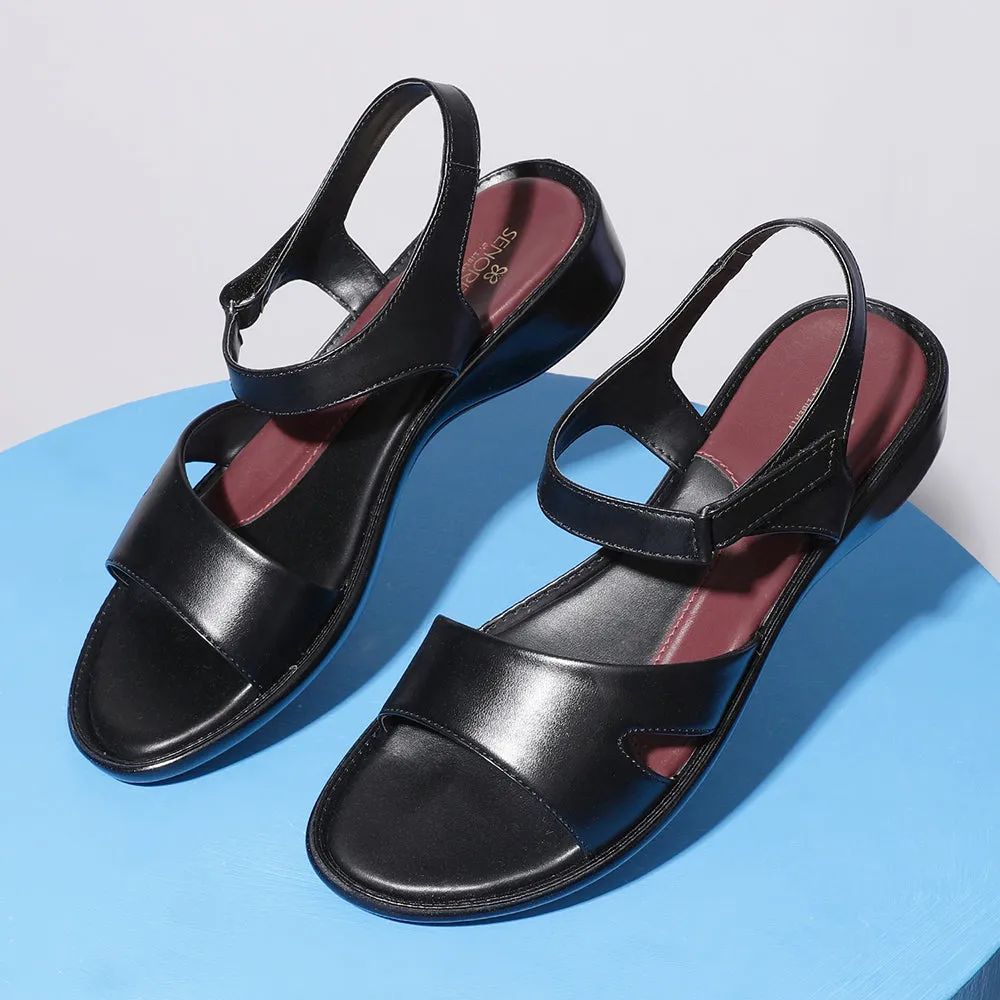 Senorita Casual (Black) Sandals For Women 345-07 By Liberty portable Comfy Vacation Sandals