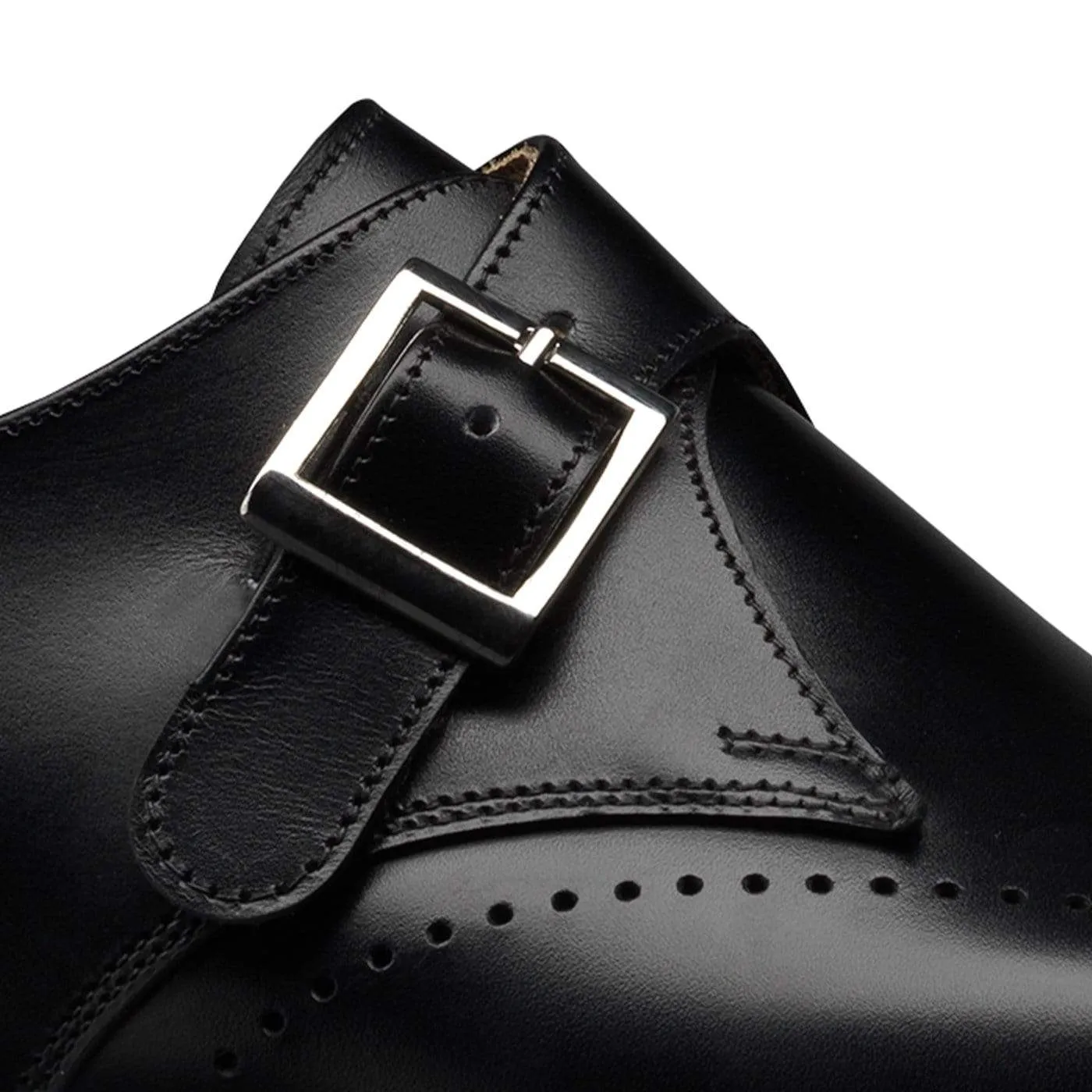 Cobham Black Calf Busy Floor Perforated Detail