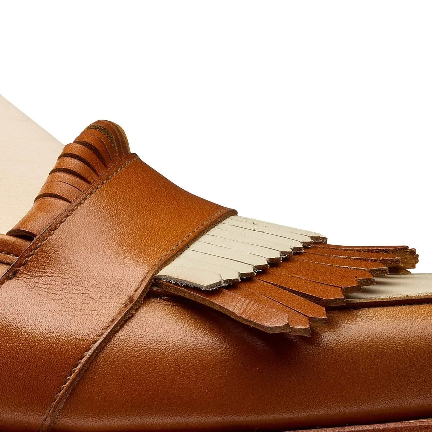 Emma Ivory & Tan Calf Premium Leather