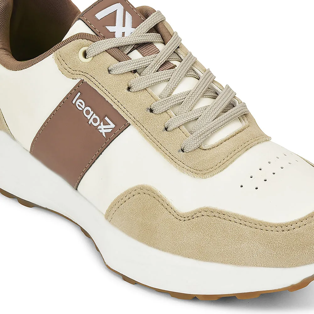 Leap7x Beige Casual Sneakers For Men FRONX-2E By Liberty trail running footwear