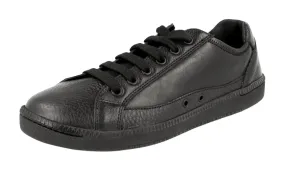 Neutral Stance Support Car Shoe by Prada Women's Black Leather Sneaker KDE66K