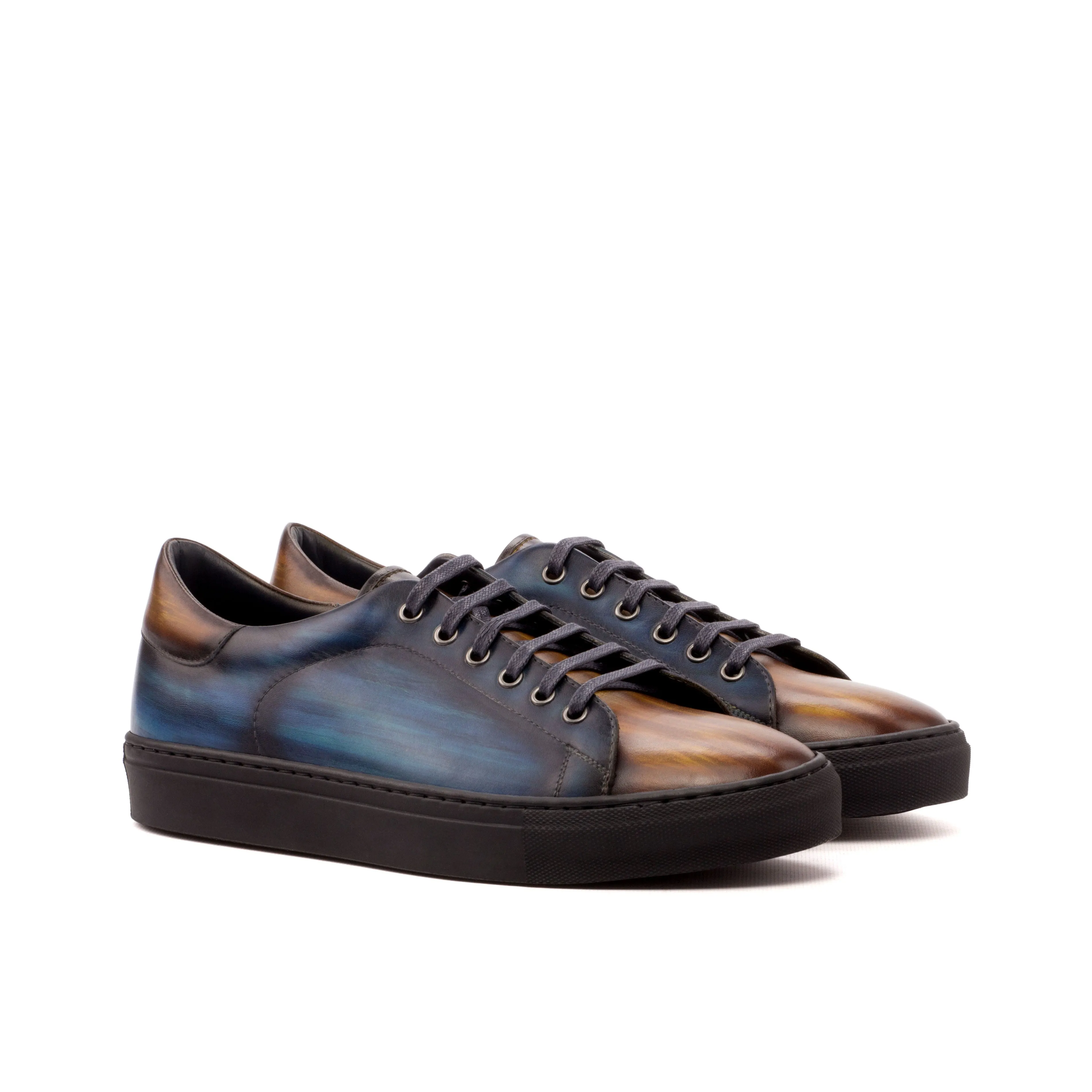 fast running shoe performance Blue & Cognac Regular Patina Classic Trainers