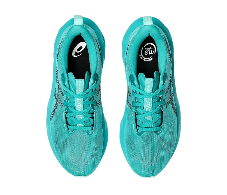 Men's Asics Novablast 5 (Wave Teal) Adjustable lacing