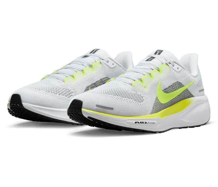 attention - to - detail running in hard tracks shoes Men's Nike Pegasus 41 (White/Volt)