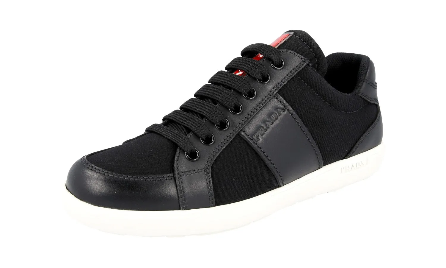 Multi Terrain Grip Prada Women's Black Leather Sneaker 3E6184