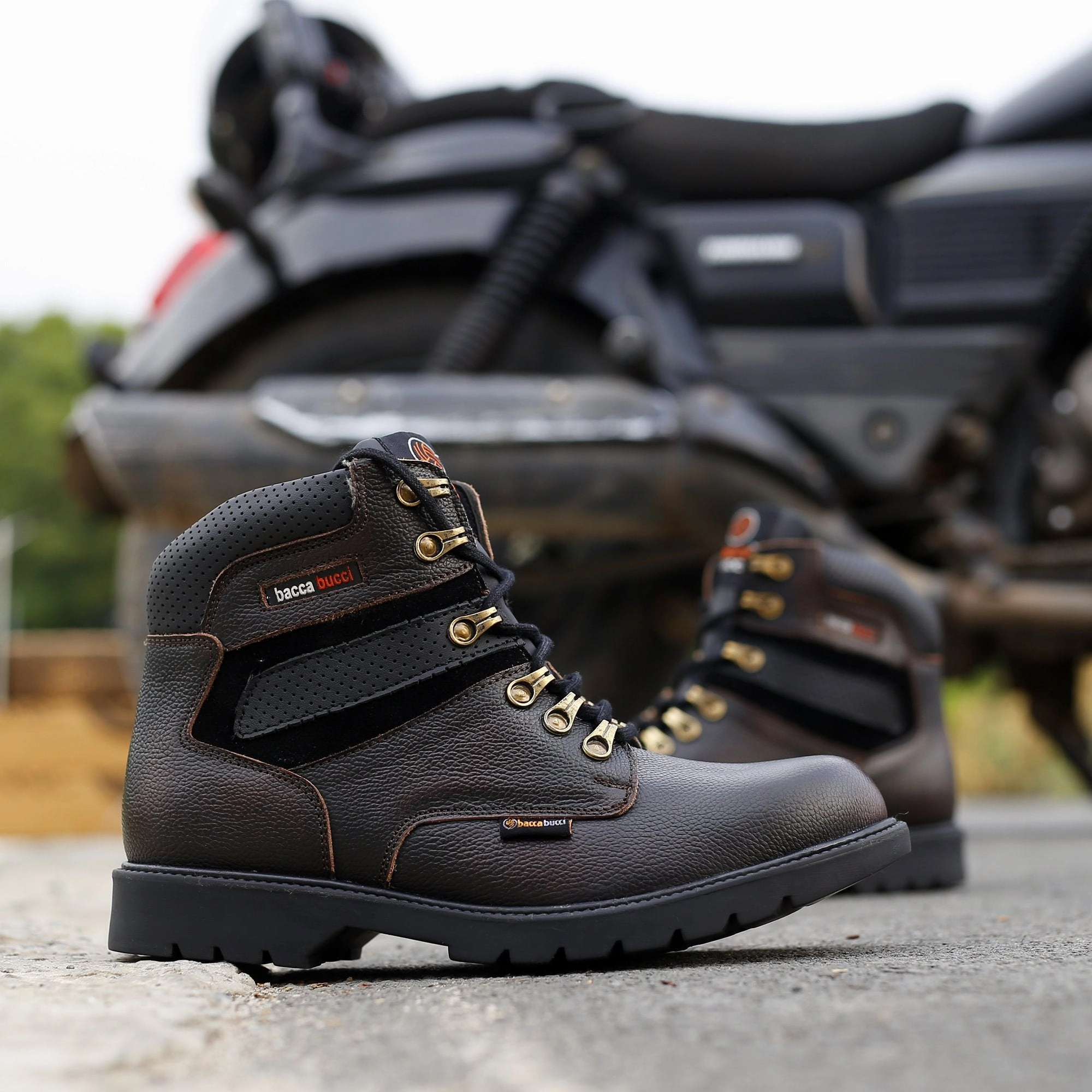 quiet - operation - noiselessness shoes responsive midsole shoes Bacca Bucci Steel Toe Boots