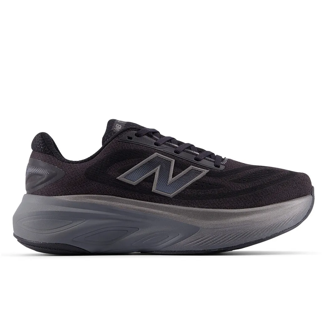 Mens New Balance Fresh Foam More v6 in Black/Castlerock/Black Impact Resistant Toe Cap Compression Molded Midsoles