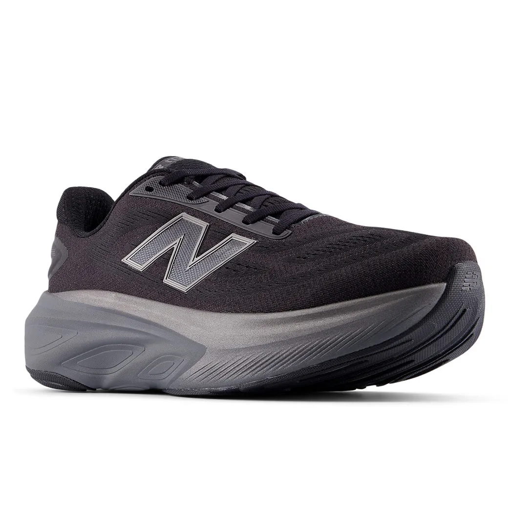 Mens New Balance Fresh Foam More v6 in Black/Castlerock/Black Clean Edge Natural motion