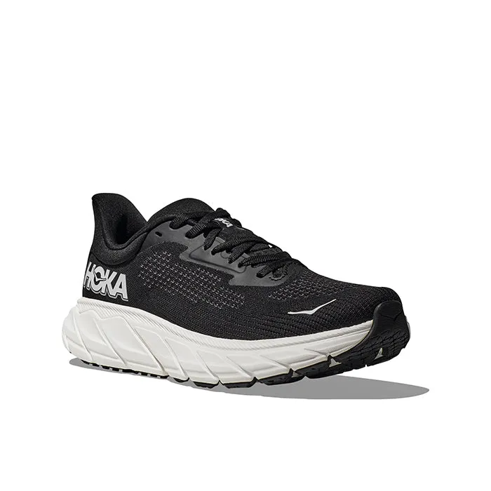 Mens Hoka Arahi 7 in Black/White Reflective Safety Details