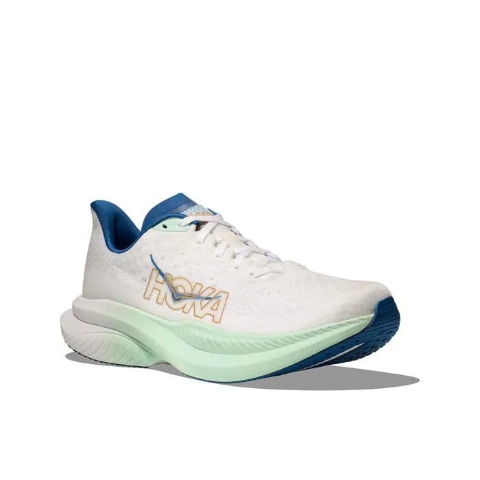 Mens Hoka Mach 6 in Frost/Gold Warm Lining Sweat Resistant