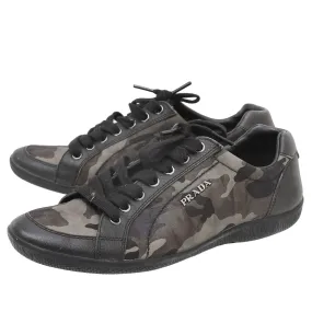 Shine Bright Prada Camo Green Camouflage Low Top Sneaker 37