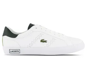 quiet shoes Men's Lacoste Powercourt 2.0 123 1 SMA (White/Dark Green)