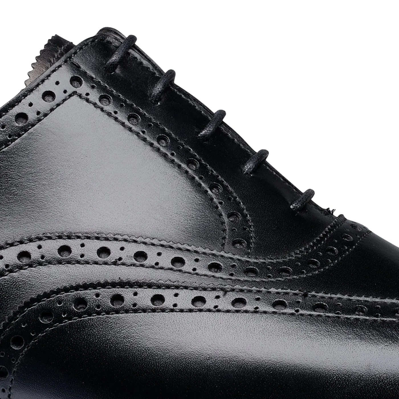 Velcro Closure Style Sharp Fairford Black Calf