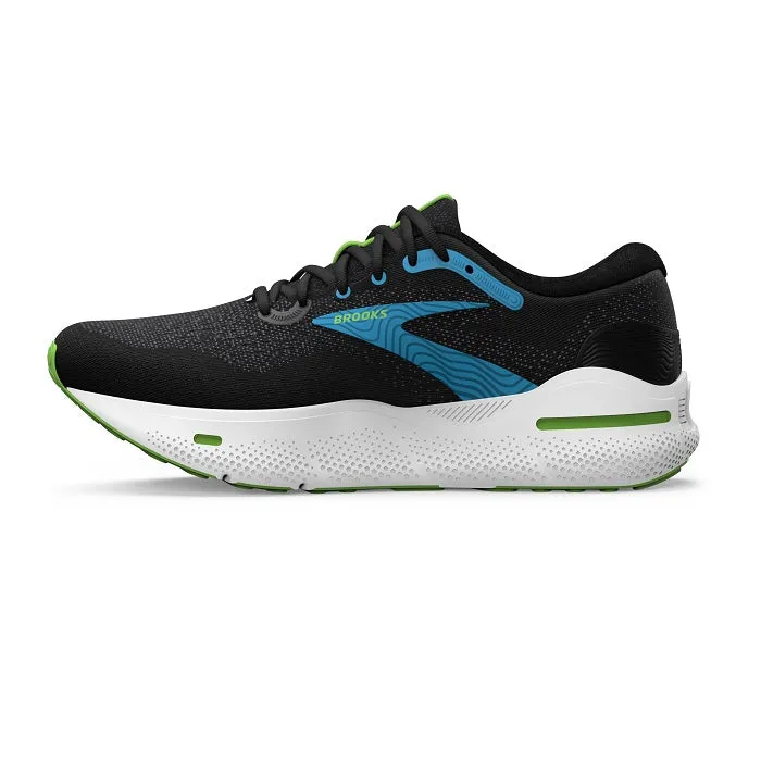 Comfort Laces Mens Brooks Running Ghost Max in Black/Atomic Blue/Jasmine