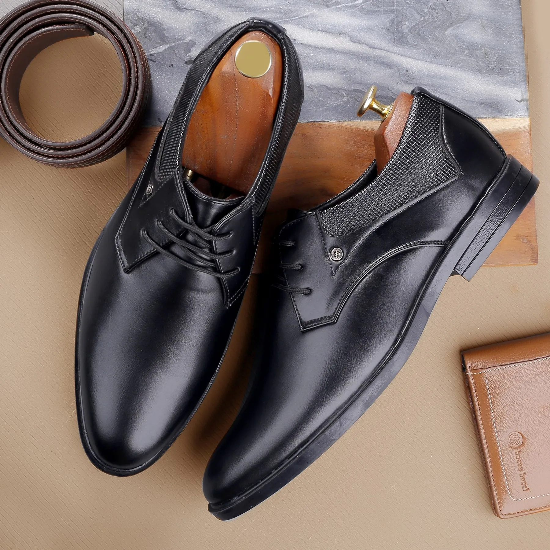 Bacca Bucci RICHMOND Formal Shoes with Superior Comfort | All Day Wear Office Or Party Lace-up Shoes Track meet shock - absorbing - technology