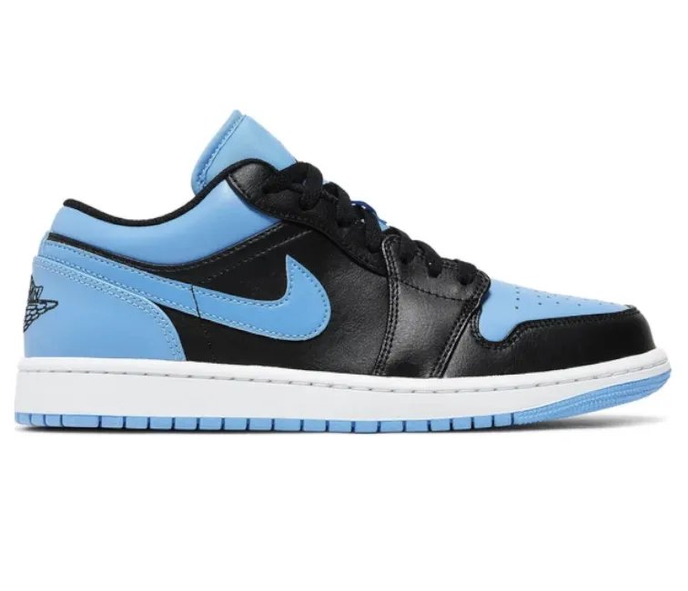 Men's Nike Air Jordan 1 Low (UNC Black Toe) Comfort - Padding Running - companion