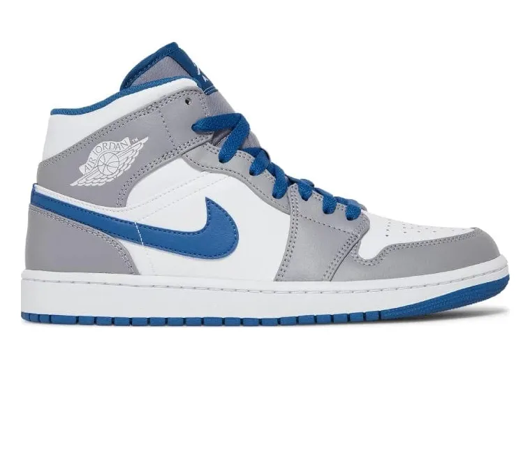 Mens Nike Air Jordan 1 Mid (Cement Grey) Hot weather run odor - resistant shoe quality