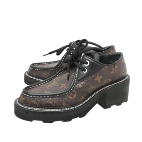 Flexible Fit Active People Louis Vuitton Monogram Black Beaubourg Platform Derby 39