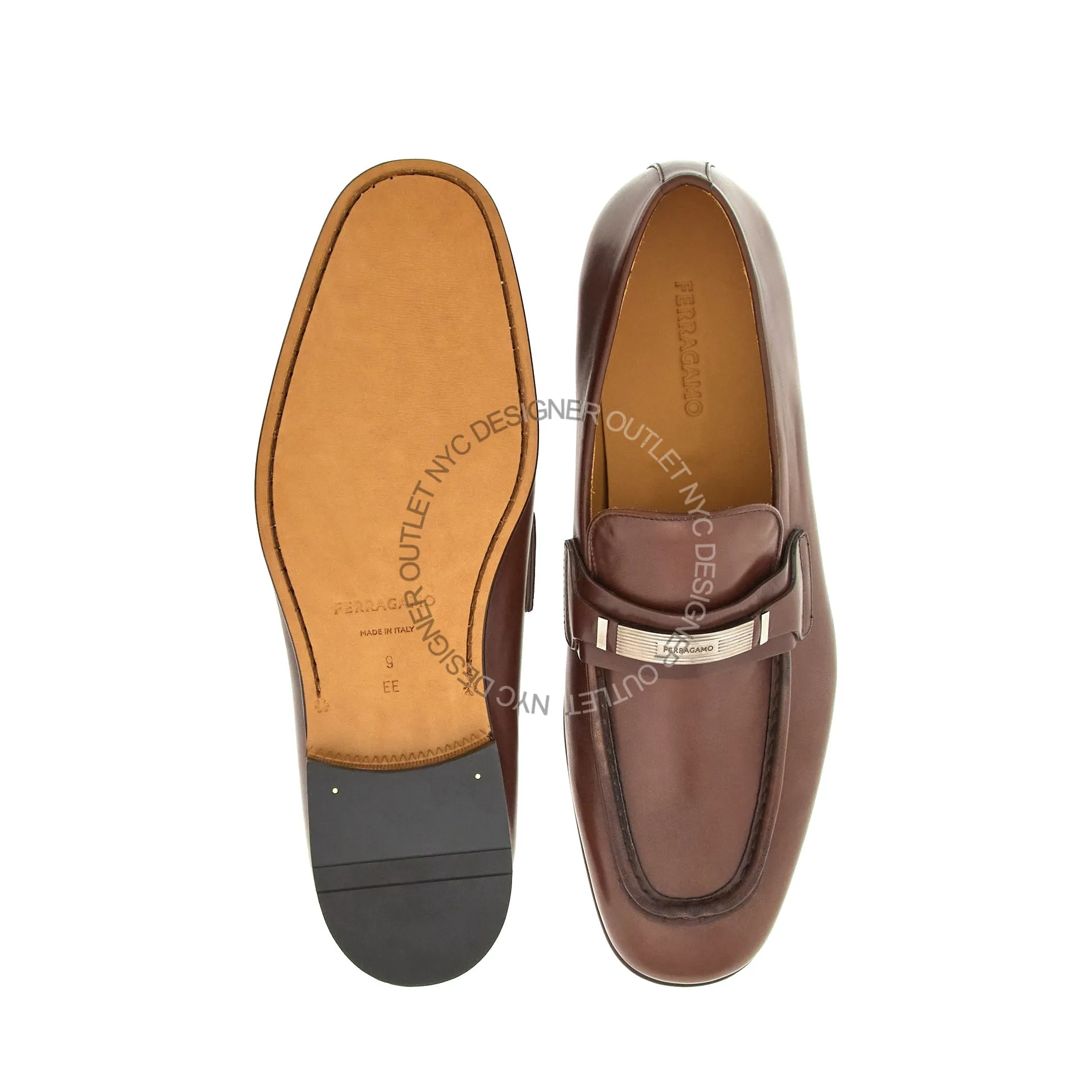 Ferragamo Dumas Loafers Embroider Edge Soft Lining