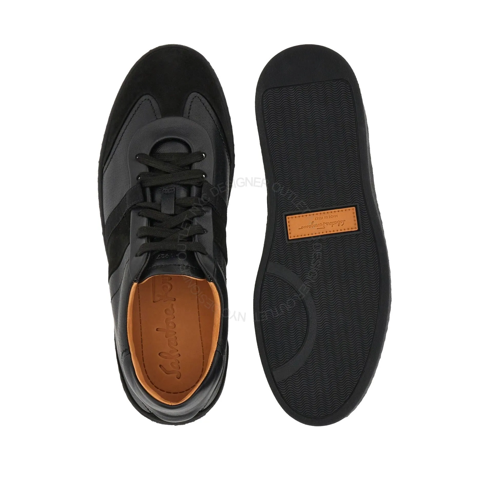 running in a basketball court area shoes Stability Pad Ferragamo Garda Sneakers